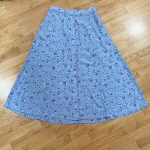 Size 14/16 Lavender Floral Button Up Maxi Skirt